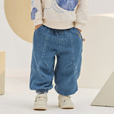Dave&Bella Toddler Boys Fashion Denim Blue Loose Casual Jeans