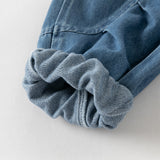 Dave&Bella Toddler Boys Fashion Denim Blue Loose Casual Jeans