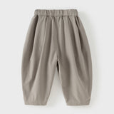Dave&Bella Toddler Boys Summer Grey Lightweight Elastic Loose Pants