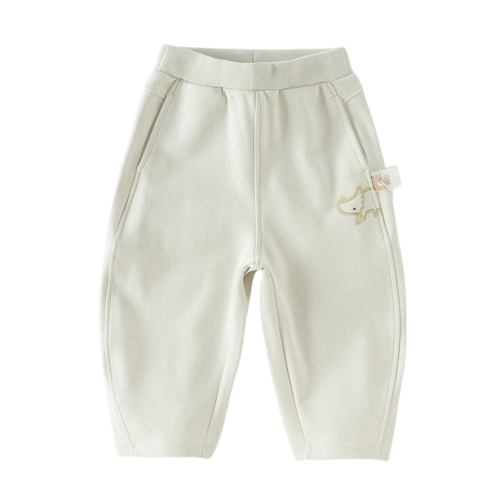 Dave&Bella Toddler Girls Grey Purple/Apricot Wide Casual Pants