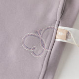 Dave&Bella Toddler Girls Grey Purple/Apricot Wide Casual Pants