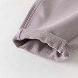 Dave&Bella Toddler Girls Grey Purple/Apricot Wide Casual Pants