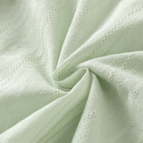 Dave&Bella Toddler Girls White/Green Flower Embroidery Soft Cotton Shirts