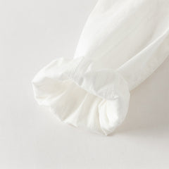 Dave&Bella Toddler Girls Grey Green/White Flower Embroidery Soft Cotton Shirt Tops