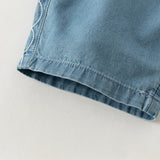 Dave&Bella Toddler Girls Denim Blue Soft Cotton Simple Tapered Jeans