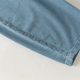 Dave&Bella Toddler Girls Denim Blue Soft Cotton Simple Tapered Jeans