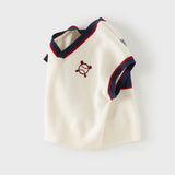 Dave&Bella Toddler Boys Versatile White Sleeveless Breathable Cotton Vests