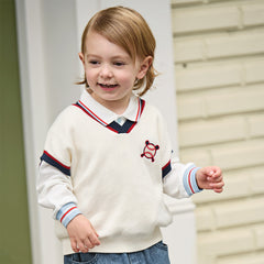 Dave&Bella Toddler Boys Versatile White Sleeveless Breathable Cotton Vests