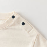Dave&Bella Toddler Boys Apricot/Dark Grey Fashion Cotton T-shirt Tops