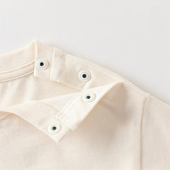 Dave&Bella Toddler Boys Apricot/Dark Grey Fashion Cotton T-shirt Tops