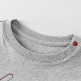 Dave&Bella Toddler Boys Apricot/Dark Grey Fashion Cotton T-shirt Tops