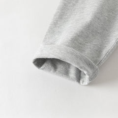 Dave&Bella Toddler Boys Apricot/Dark Grey Fashion Cotton T-shirt Tops