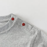 Dave&Bella Toddler Boys Apricot/Dark Grey Fashion Cotton T-shirt Tops