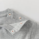 Dave&Bella Toddler Boys Apricot/Dark Grey Fashion Cotton T-shirt Tops