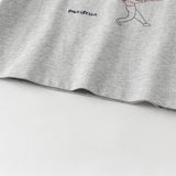 Dave&Bella Toddler Boys Apricot/Dark Grey Fashion Cotton T-shirt Tops