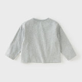 Dave&Bella Toddler Boys Apricot/Dark Grey Fashion Cotton T-shirt Tops