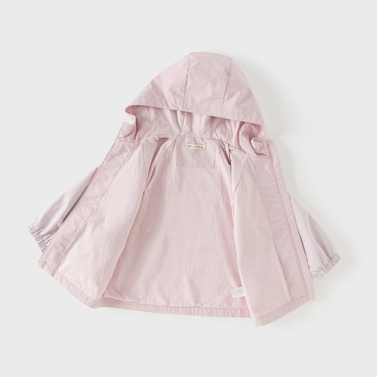 Dave&Bella Toddler Girls Cute Purple Pink Outdoor Long Sleeve Hooded Jackets