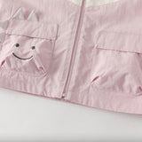 Dave&Bella Toddler Girls Cute Purple Pink Outdoor Long Sleeve Hooded Jackets