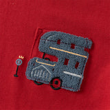 Dave&Bella Toddler Boys Red Soft Cotton T-shirt Tops