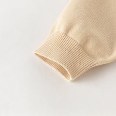 Dave&Bella Toddler Boys Casual Yellow V-neck Soft Cotton Sweater Cardigans