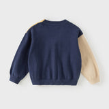 Dave&Bella Toddler Boys Casual Yellow V-neck Soft Cotton Sweater Cardigans
