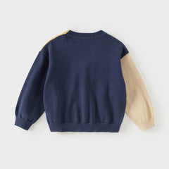 Dave&Bella Toddler Boys Casual Yellow V-neck Soft Cotton Sweater Cardigans