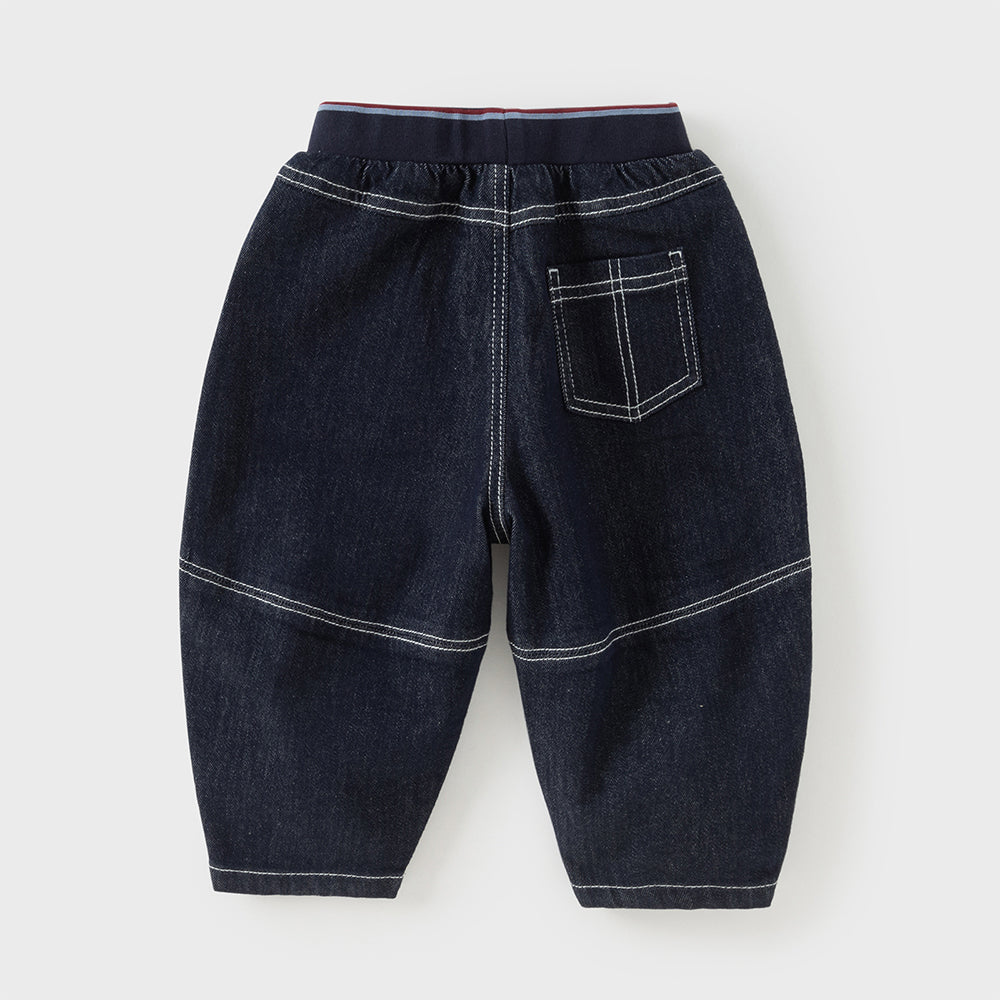Dave&Bella Toddler Boys Casual Denim Blue Comfortable Wide Jeans