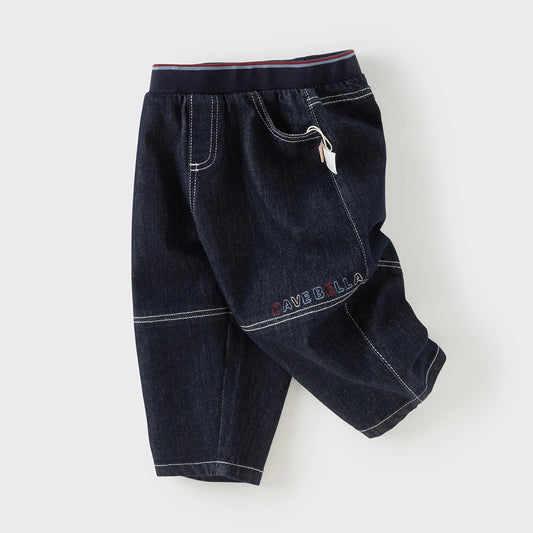 Dave&Bella Toddler Boys Casual Denim Blue Comfortable Wide Jeans