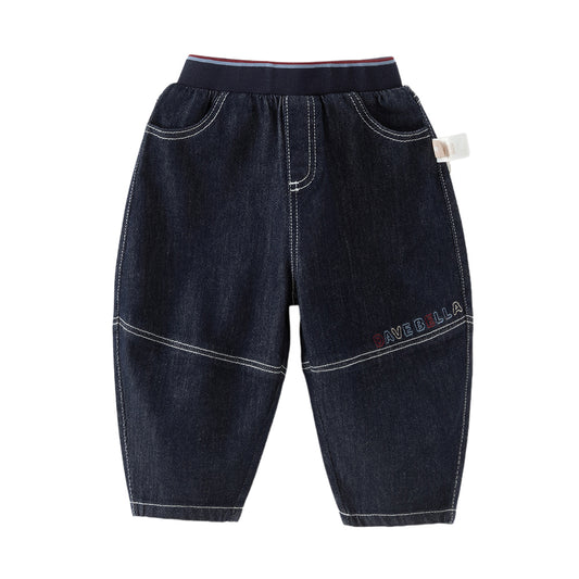 Dave&Bella Toddler Boys Casual Denim Blue Comfortable Wide Jeans