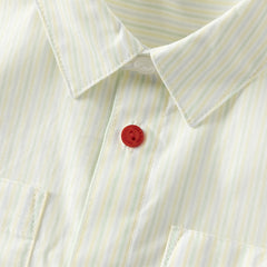 Dave&Bella Kids Boys Summer Stylish Striped Beige Cotton College-style Shirts