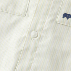 Dave&Bella Kids Boys Summer Stylish Striped Beige Cotton College-style Shirts