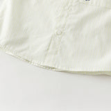 Dave&Bella Kids Boys Summer Stylish Striped Beige Cotton College-style Shirts