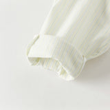 Dave&Bella Kids Boys Summer Stylish Striped Beige Cotton College-style Shirts