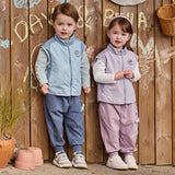 Dave&Bella Toddler Girls/Boys Purple/Blue Turtle Sleeveless Outwear Vests