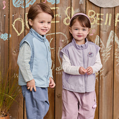 Dave&Bella Toddler Girls/Boys Purple/Blue Turtle Sleeveless Outwear Vests