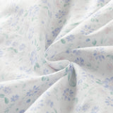 Dave&Bella Toddler Girls Blue Floral Print Doll Collar Soft Cotton Shirts Tops