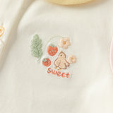Dave&Bella Toddler Girls Cute Pink Flower Embroidery Long Sleeve Soft College-style Polos