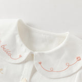 Dave&Bella Toddler Girls Elegant Beige Breathable Cotton Shirt Tops