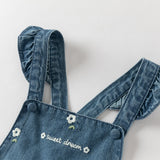 Dave&Bella Toddler Girls Fashion Denim Blue Sleeveless Breathable Cotton Pinafore Dress