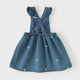 Dave&Bella Toddler Girls Fashion Denim Blue Sleeveless Breathable Cotton Pinafore Dress