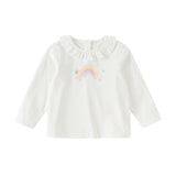 Dave&Bella Toddler Girls Sweet Light Pink/White Cotton T-shirt Tops