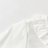 Dave&Bella Toddler Girls Sweet Light Pink/White Cotton T-shirt Tops