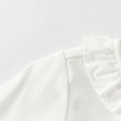 Dave&Bella Toddler Girls Sweet Light Pink/White Cotton T-shirt Tops