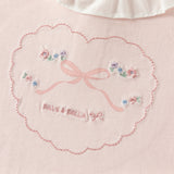 Dave&Bella Toddler Girls Sweet Light Pink/White Cotton T-shirt Tops