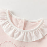 Dave&Bella Toddler Girls Sweet Light Pink/White Cotton T-shirt Tops