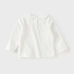 Dave&Bella Toddler Girls Sweet Light Pink/White Cotton T-shirt Tops