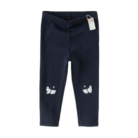 Dave&Bella Toddler Girls Navy Blue/Light Grey Versatile Slim Leggings