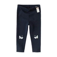 Dave&Bella Toddler Girls Navy Blue/Light Grey Versatile Slim Leggings