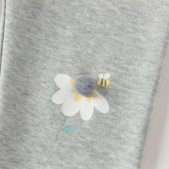 Dave&Bella Toddler Girls Navy Blue/Light Grey Versatile Slim Leggings