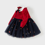 Dave&Bella Toddler Girls Adorable Red A-line Mesh Princess Dress
